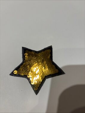 Sew-on Gold Sequin Star Patch